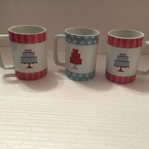 Cake Boss 2013 "Birthday Cake" Mugs - Set of 3